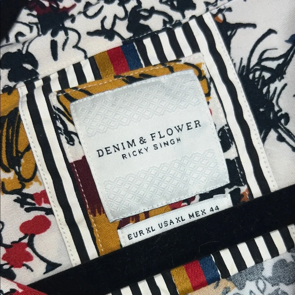 Denim & Flower Multicolor Floral Men's Shirt - Picture 2 of 9